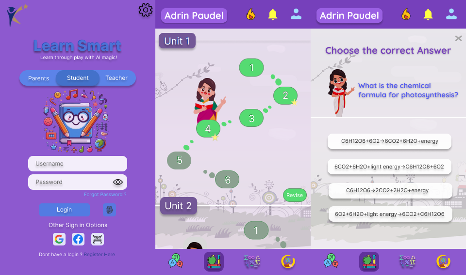 UI/UX Design "Learn Smart"